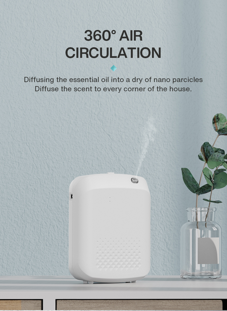 New Design Wholesale Wall Mounted Electric Portable Scent Aroma Diffuser Machine Essential Oil Blue Tooth Scent Diffuser