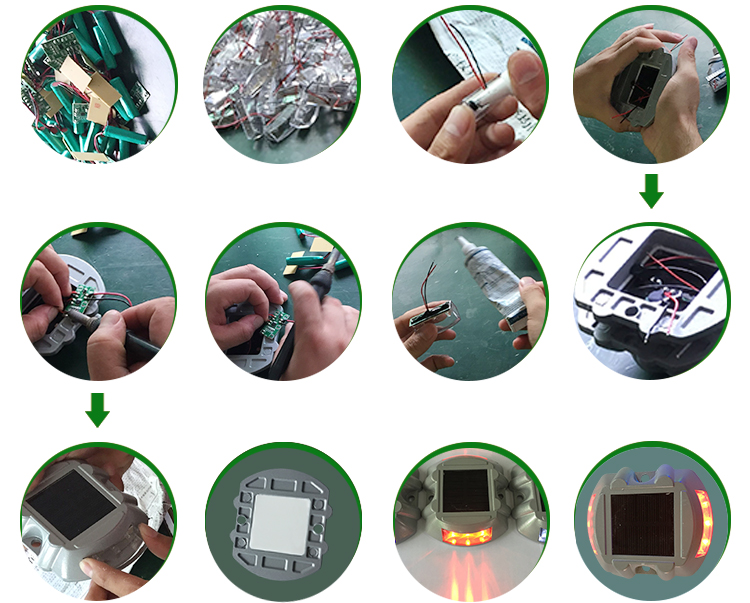 3000k-5000k color temprature white LED solar road stud L104*W104*H20mm