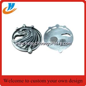Quality 3D antique silver metal Magnet Fridge Zinc alloy die casting design wholesale