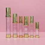 Round 50ml 100ml Cosmetic Airless Bottle For Liquid Serum Hair Oil anti broken