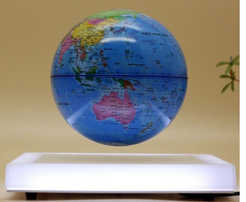 led light square magnetic levitation floating bottom 6inch 7inch 8inch globe lamp for decor gift