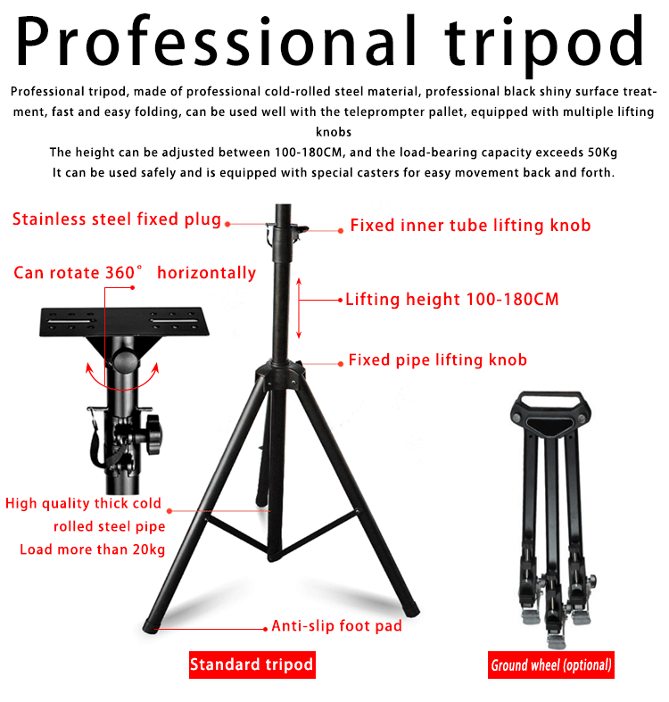Outlet TYSTVideo 20 inch Studio Dual Screen Teleprompter for Live Sports One except glass
