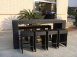 Outdoor Resin Wicker Bar Set