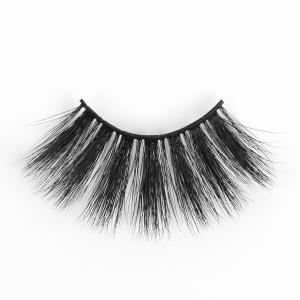 Quality Black 3D Cruelty Free False Lashes , 25mm Vegan Fake Eyelashes wholesale