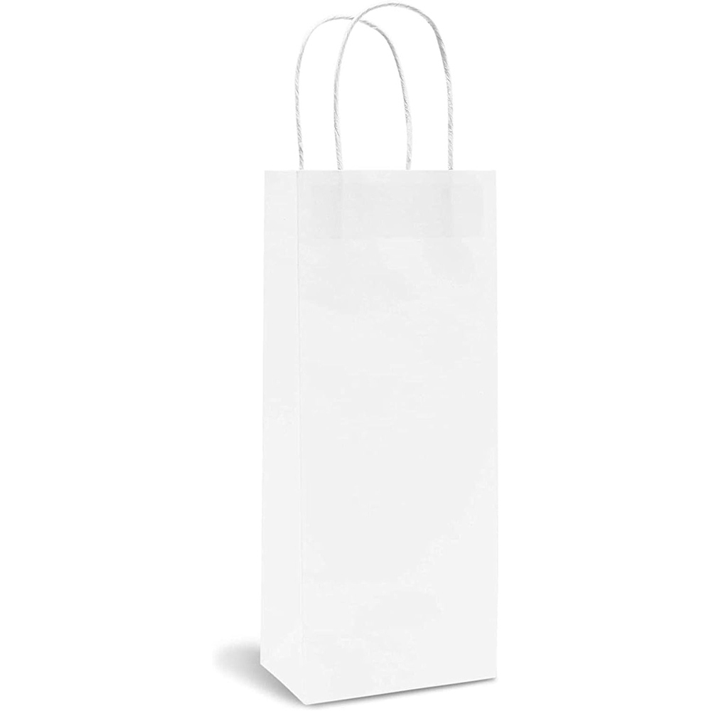 Golden White Kraft Wine Paper Bag for Wine Bottle Printing CMYK 4 Color Offset Printing