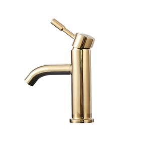 Quality Gold Single Handle Wash Basin Water Tap For Bathroom wholesale