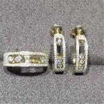 diamonds earring 18kt gold with yellow gold or white gold
