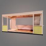 20 Foot Prefab Shipping Container House Book Street Store