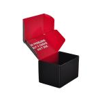 Black Red Gift Cosmetic Packaging Box Double Sided Printing Glossy Lamination