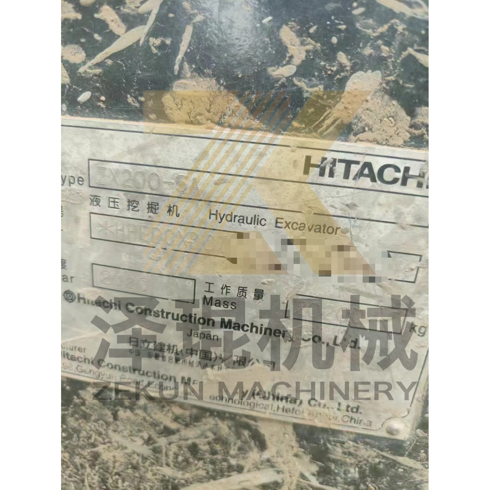4475 Working Hours Used Hitachi ZX200 ZX200-3 ZX200-6 Crawler Excavator for Construction