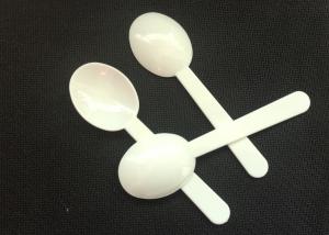 Quality length 76mm Ice cream scoop in white color small plastic spoon wholesale