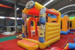 Minions Commercial Bounce House Slide Combo In 5x4.5x4m / Customized Size