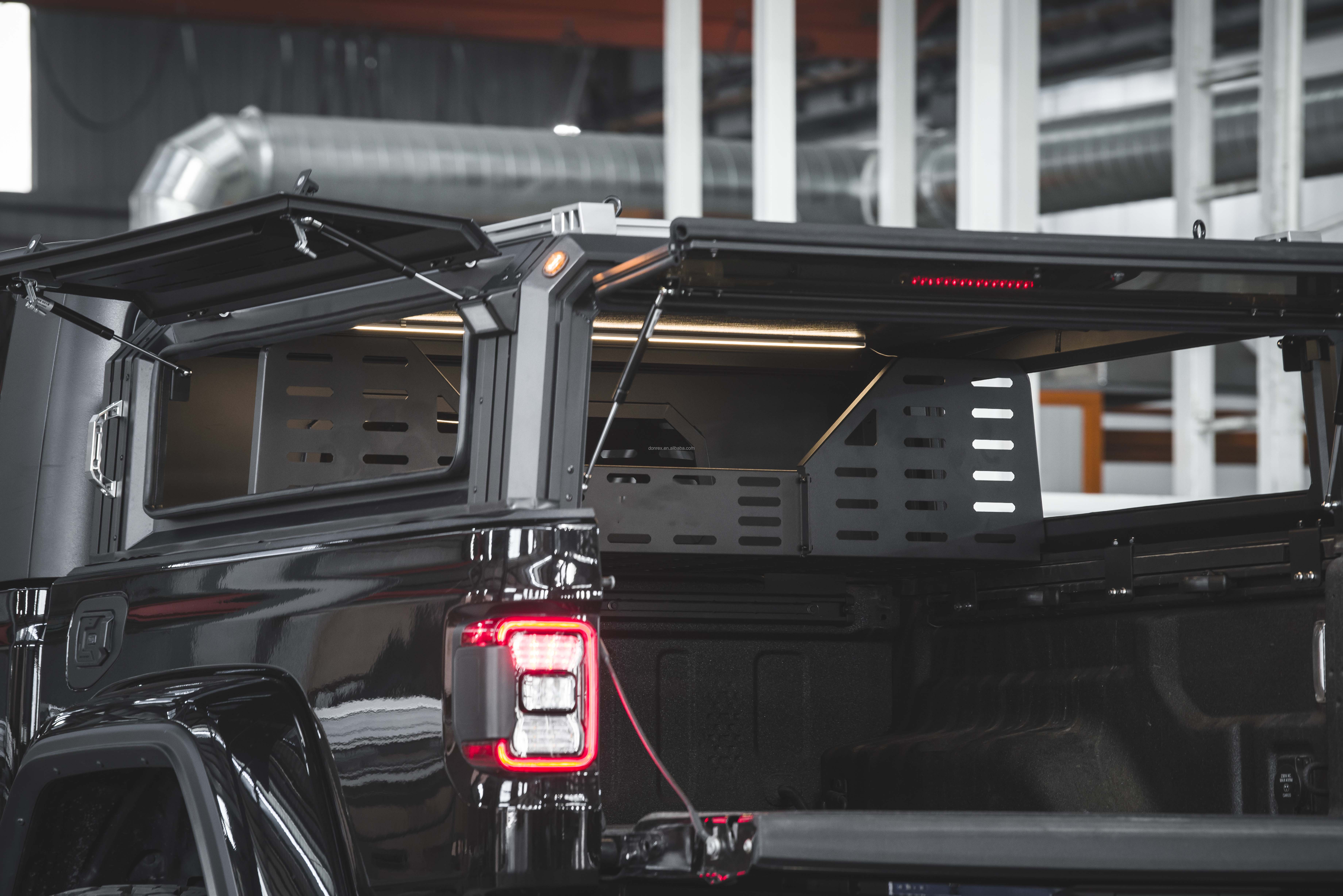 Aluminum Alloy Truck Bed Cover Pickup Tonneau Cover High Bed Canopy for Jeep Gladiator