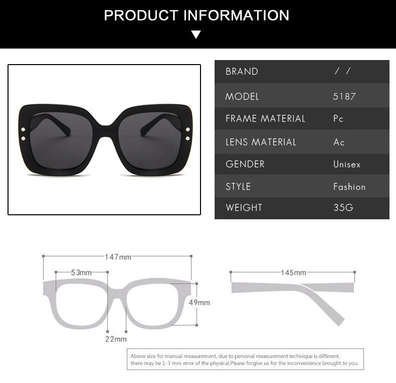BSCI Oversized Cat Eye Plastic 145MM Gradient Lens Sunglasses