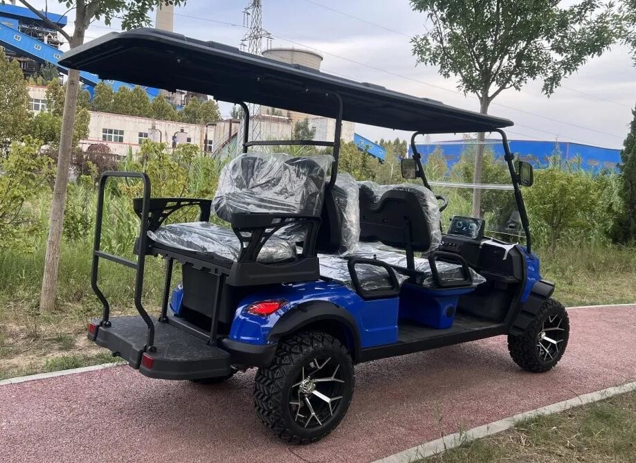 30 KM/H Long Range Electric Golf Cart Rechargeable Sightseeing Vehicle Lithium Ion Battery