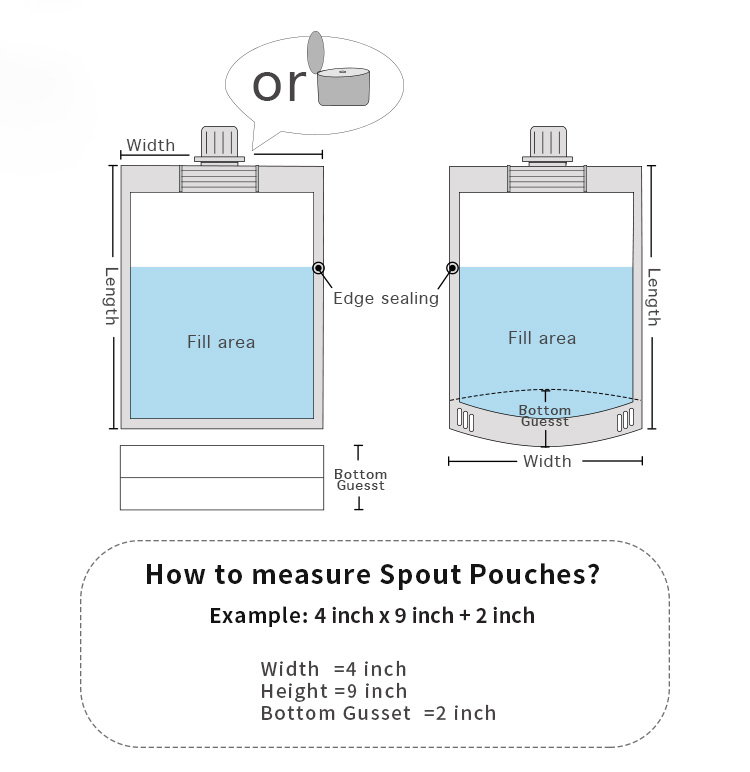PP 10ml 50ml Plastic Flip Plastic Bag With Screw Cap Eco Friendly Liquid Soap Packaging