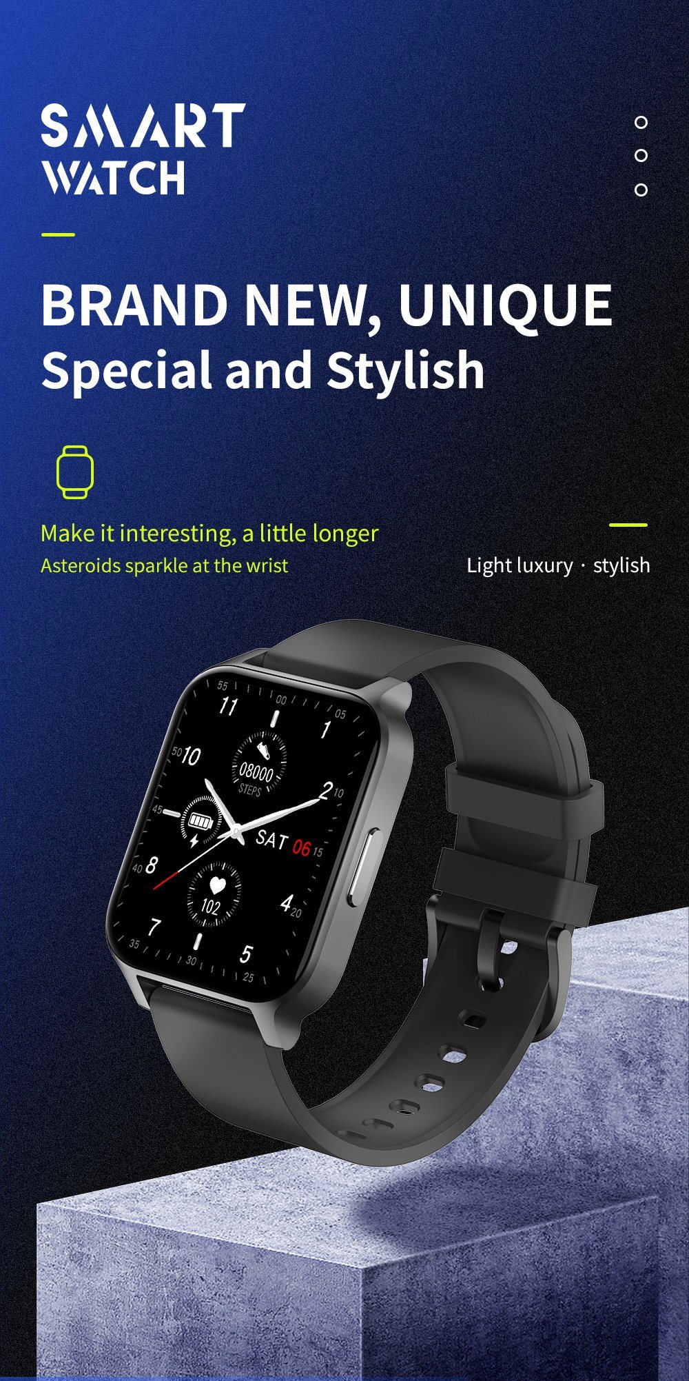 Explosive 240*295 Screen Resolution 304 Stainless Steel Clasp Multi-Sport Function Health X5 Smart Watch