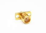 2 Holes Flange Mount Straight 50Ohm SMA Female Connector