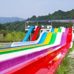 Length 65m/Lane Water Racing Slide Multi Lanes Low Maintenance