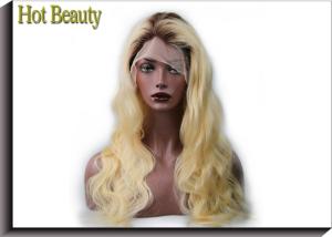 Quality Swiss Lace 24 Inch Human Hair Wigs For Black Women / Curly Body Wave wholesale