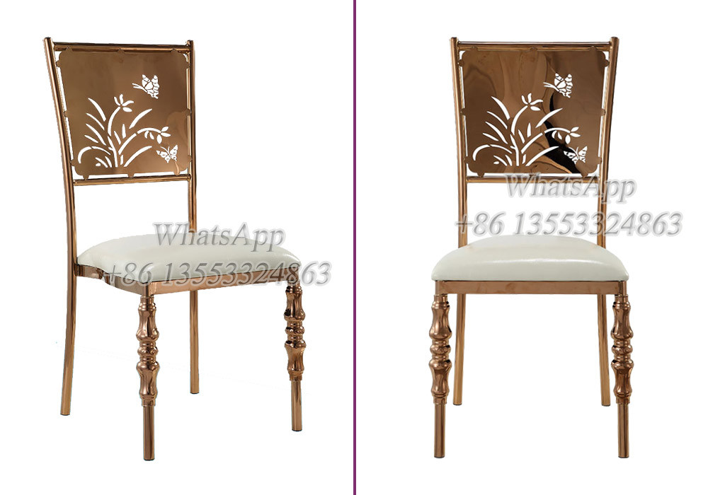 Furniture Manufacturer Wedding Chairs Rose Gold Color (YS-92)