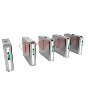 Quality Traffic Waist High Turnstile Brush Motor , Flap Barrier Fingerprint Door Access wholesale