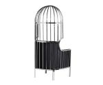Velvet Seating Gold Bird Cage Chair Stainless Steel Metal Frame