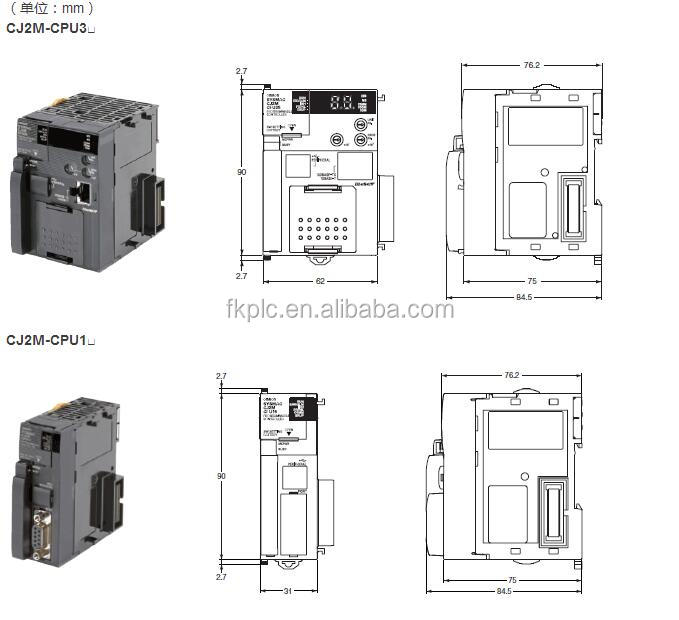 USB port Omron PLC CJ2M-CPU12 Black Programmable Logic Controller