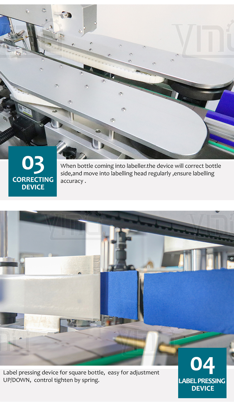 YM610 Fully Automatic Bottle Three Four Sides Wrap Around Labeller For Hexagon Glass Jam Spice Jars