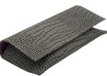 Crocodile Grain Magnetic Leather Sunglasses Pouch
