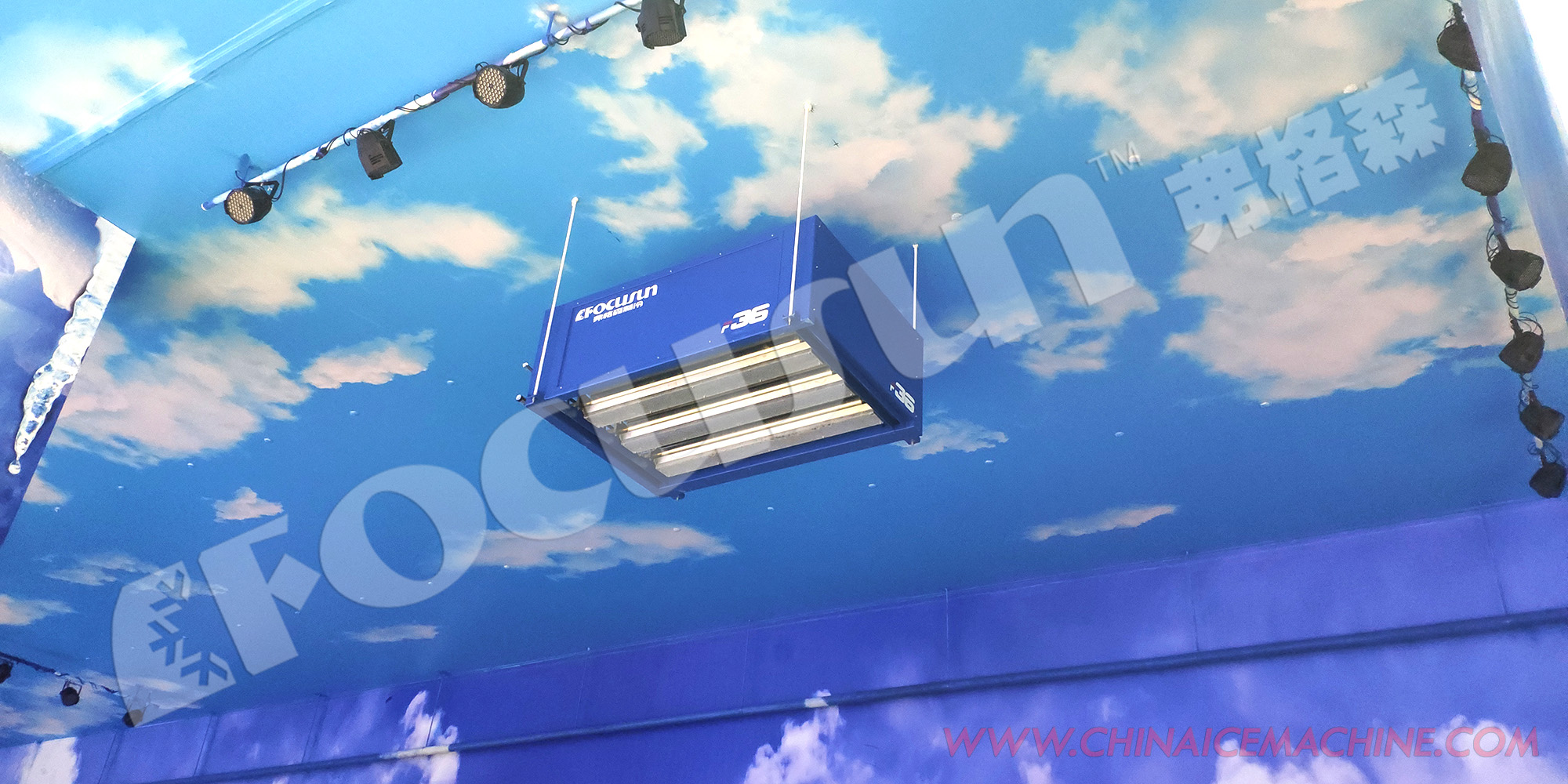 4.5T Snow Falling Machine for Large Scale Snow Production in Industrial Environments