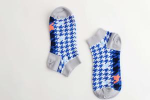 Quality Color Stripes Sweat - Absorbent Sports Ankle Socks With Nylon / Spandex / Cotton wholesale