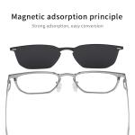 Polarized Magnetic Clip On Sunglasses Reading Glasses Unisex Metal Frame