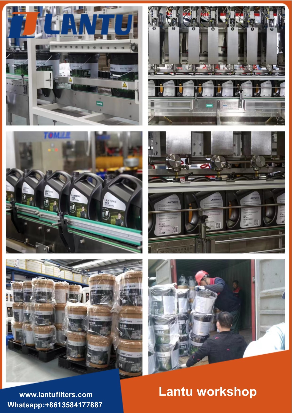 LANTU Heavy Duty Truck Lubricating Oil Full Synthetic Diesel Engine Oil K10 SAE 15W-40 Keep Engine Clean
