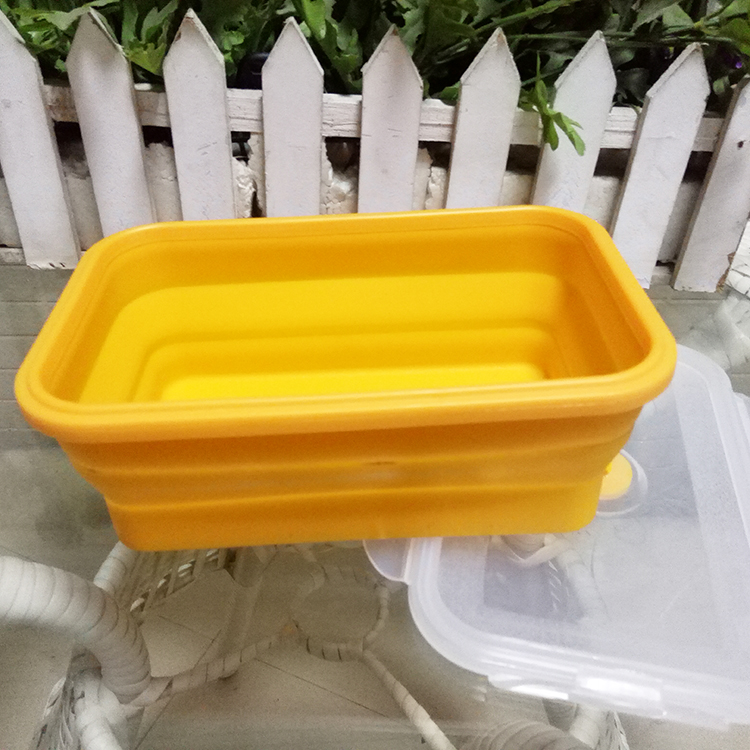 high quality household items silicone collapsible lunch box food organizer lunch container