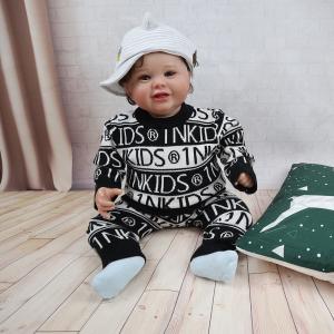 Quality Wholesale High Quality 100% Cotton Baby Clothes Boys Pants Children Kids Sweater Set wholesale