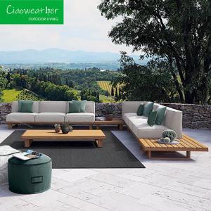 Quality Outdoor Teak Wood Furniture Design Solid Wood Sofa Set for Modern Garden at Swimming Pool and Beach wholesale