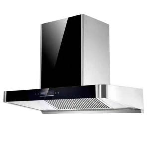 Quality Glass Stainless Steel T Shape Chimney Hood Electric 220V 183W Touch Switch wholesale