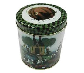 Quality Recyclable CMYK Printed 0.23mm Tinplate Round Tin Cans wholesale