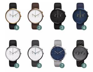 Quality chronograph Matte Black Wrist Watch ROHS Approved 5atm Waterproof wholesale