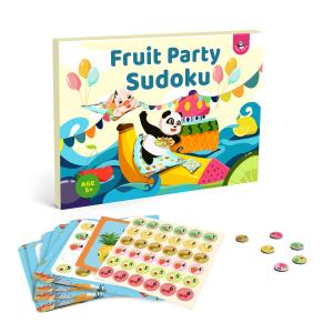 Quality Children's Focus Magnetic Sudoku Board Fruit Party Numbers Sense Thinking wholesale