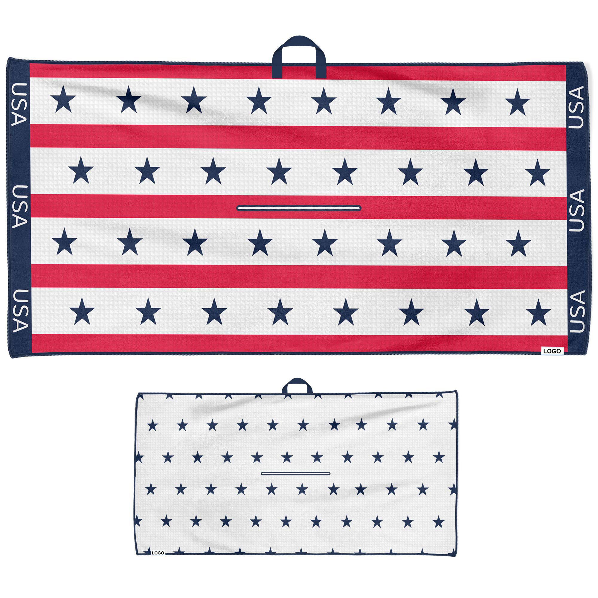 Personalised Custom Sublimation Printed Microfiber Waffle Golf Towel Custom Logo With Grommet And Hook