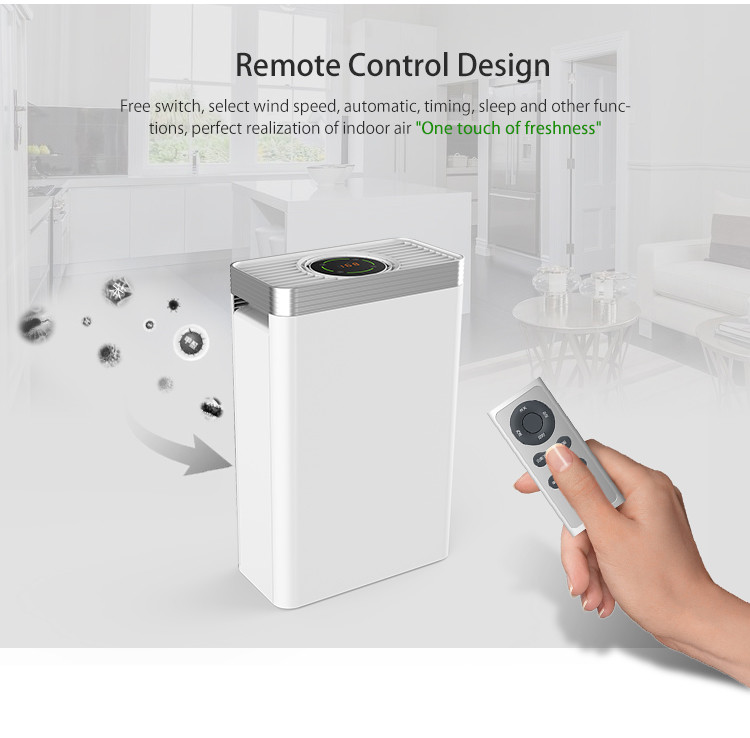 Home Bedroom PM2.5 Air Filter H13 True Hepa Air Purifier For Pet Dander