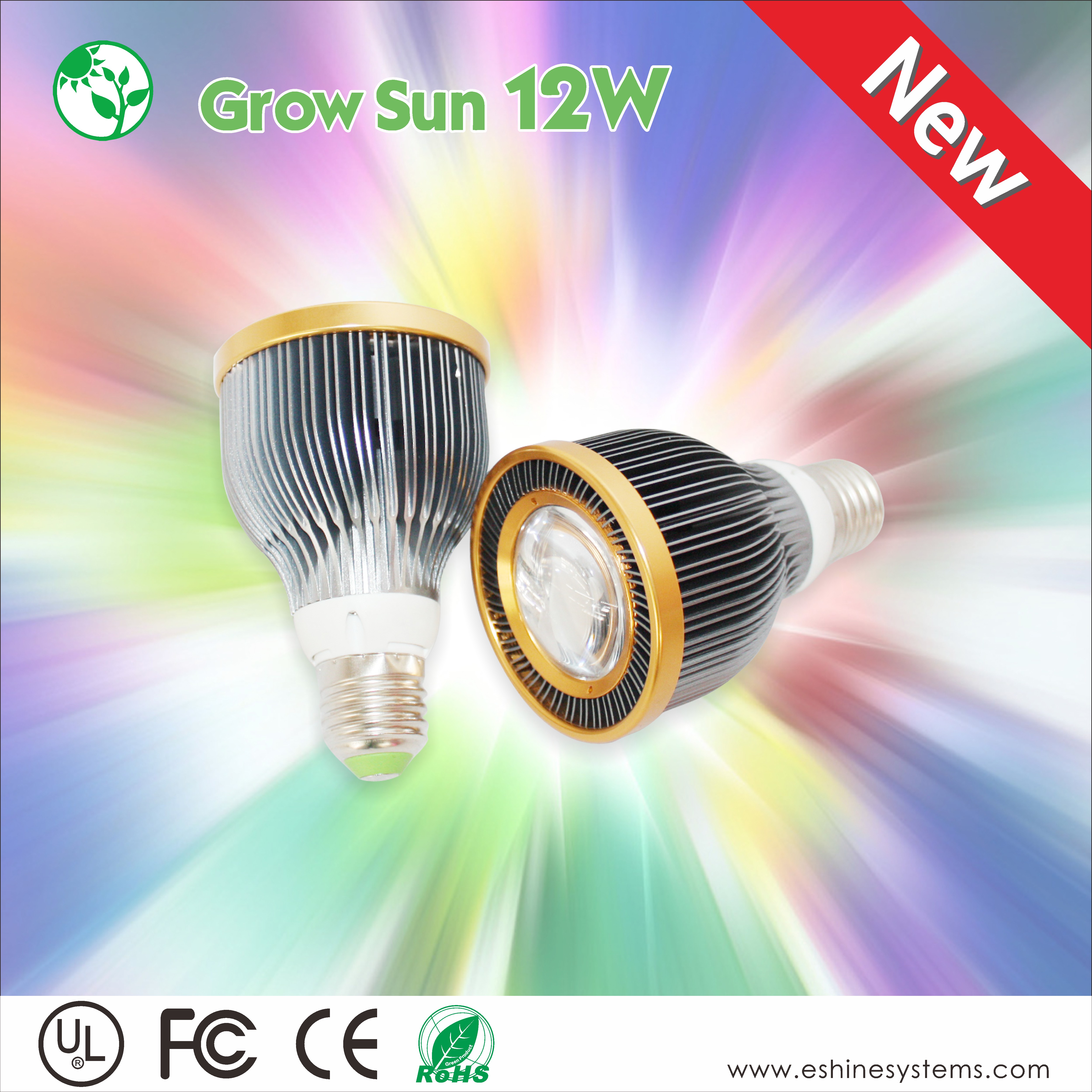 5G GrowSun Series, 6-bands full spectral from 400-760nm & white for the best grow effect.