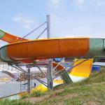 Skin Raft Fiberglass Boomerango Water Park Slide for Adult