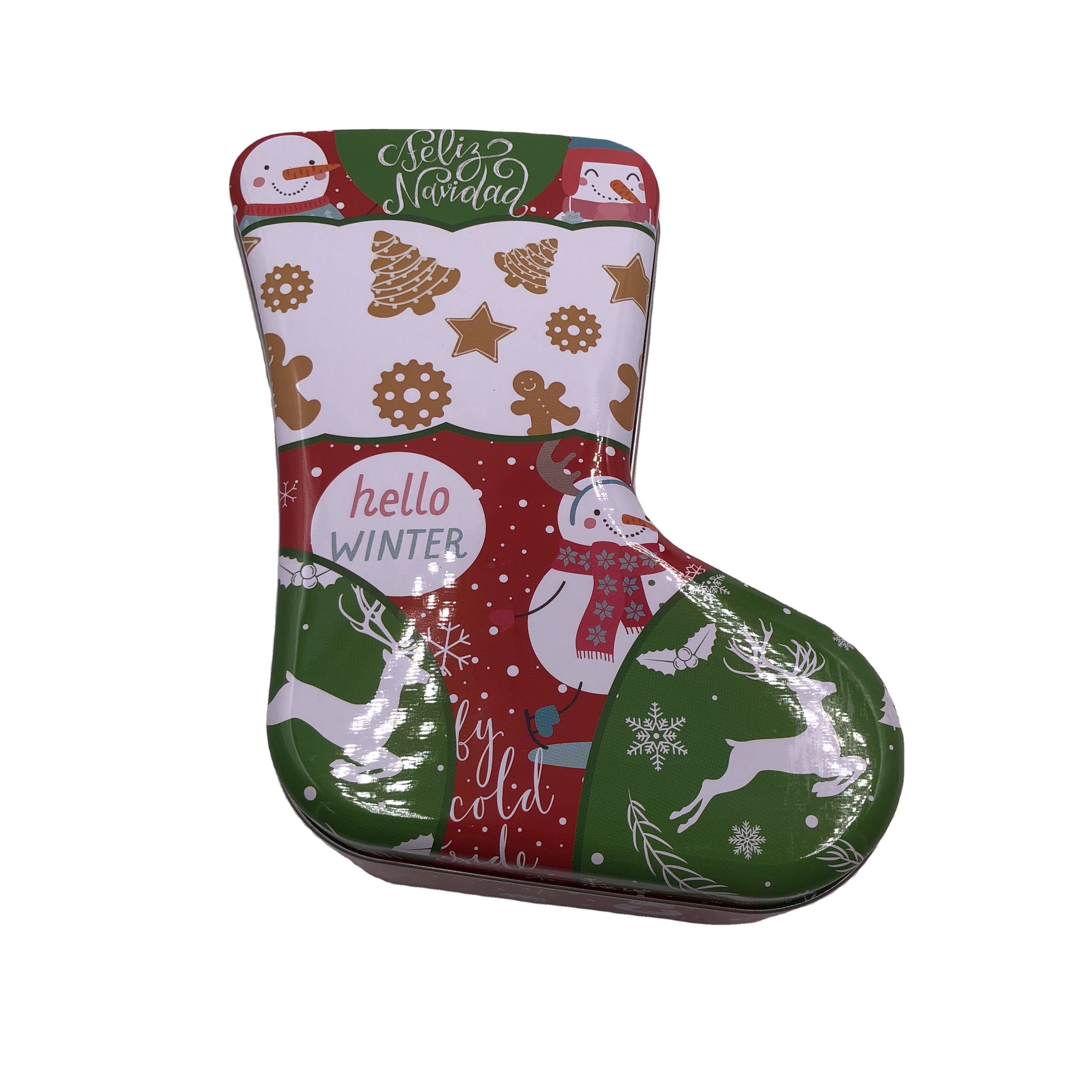 Christmas Stocking Tins Gift Box Atlantic Tins Large Tin Food Storage Containers with Lids