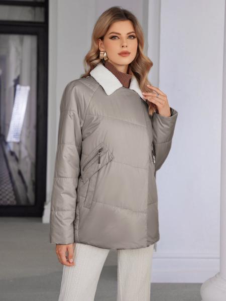 Elegant Design Thin Long Padded Coat For Women In Curry Green Beige Gray Black