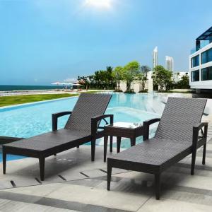 Quality Modern Rattan Sun Lounger UV Resistant Chaise Lounge Chairs Outdoor wholesale