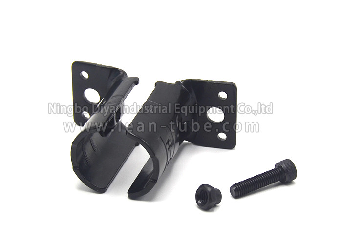 Black Lean Pipe Fitting Joints 0.8 - 2.0mm Wall Thick Customizable Style