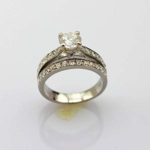 Quality 925 Sterling Silver 6mm CZ Diamonds Engagement Wedding Ring(R283) wholesale